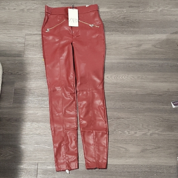 Zara Women's Red Pants - Picture 1 of 5